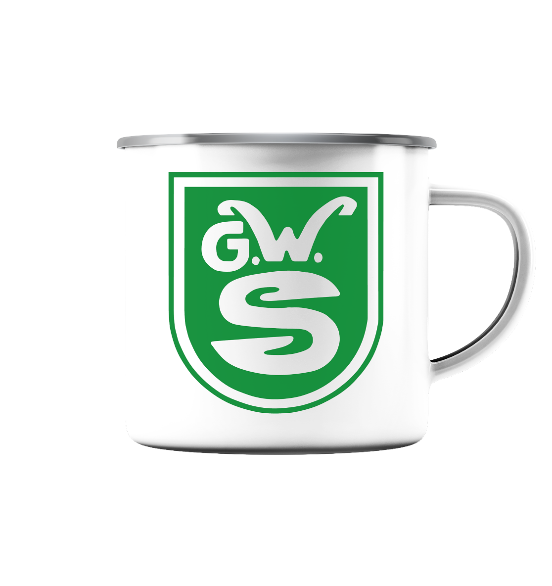 KG Grün-Weiß-Schlebusch e.V - Emaille Tasse (Silber)