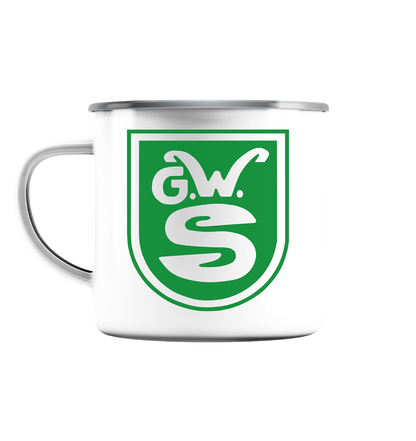 KG Grün-Weiß-Schlebusch e.V - Emaille Tasse (Silber)