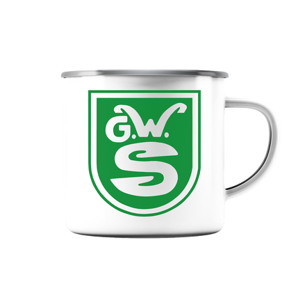 KG Grün-Weiß-Schlebusch e.V - Emaille Tasse (Silber)