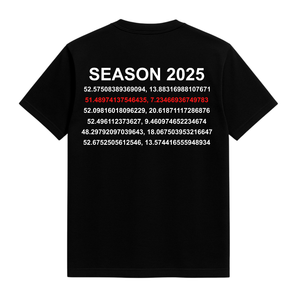 ADULTS - SEASON 2025 – T-Shirt - Schwarz